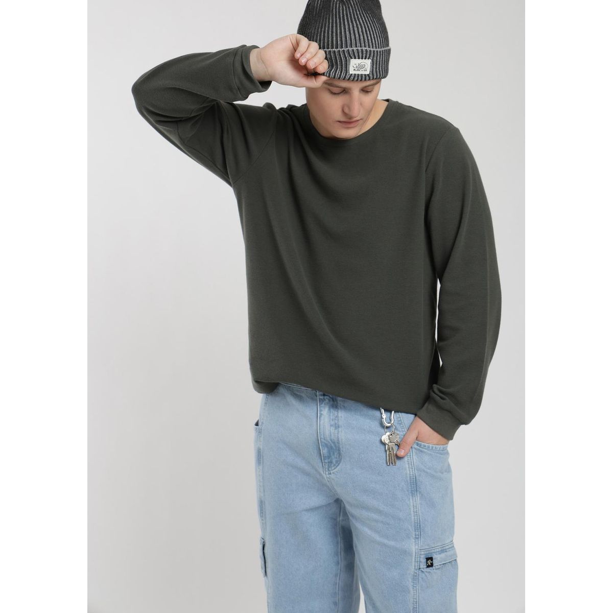 KAYA UNITE - Polera Manga Larga Algodón Waffle Hombre