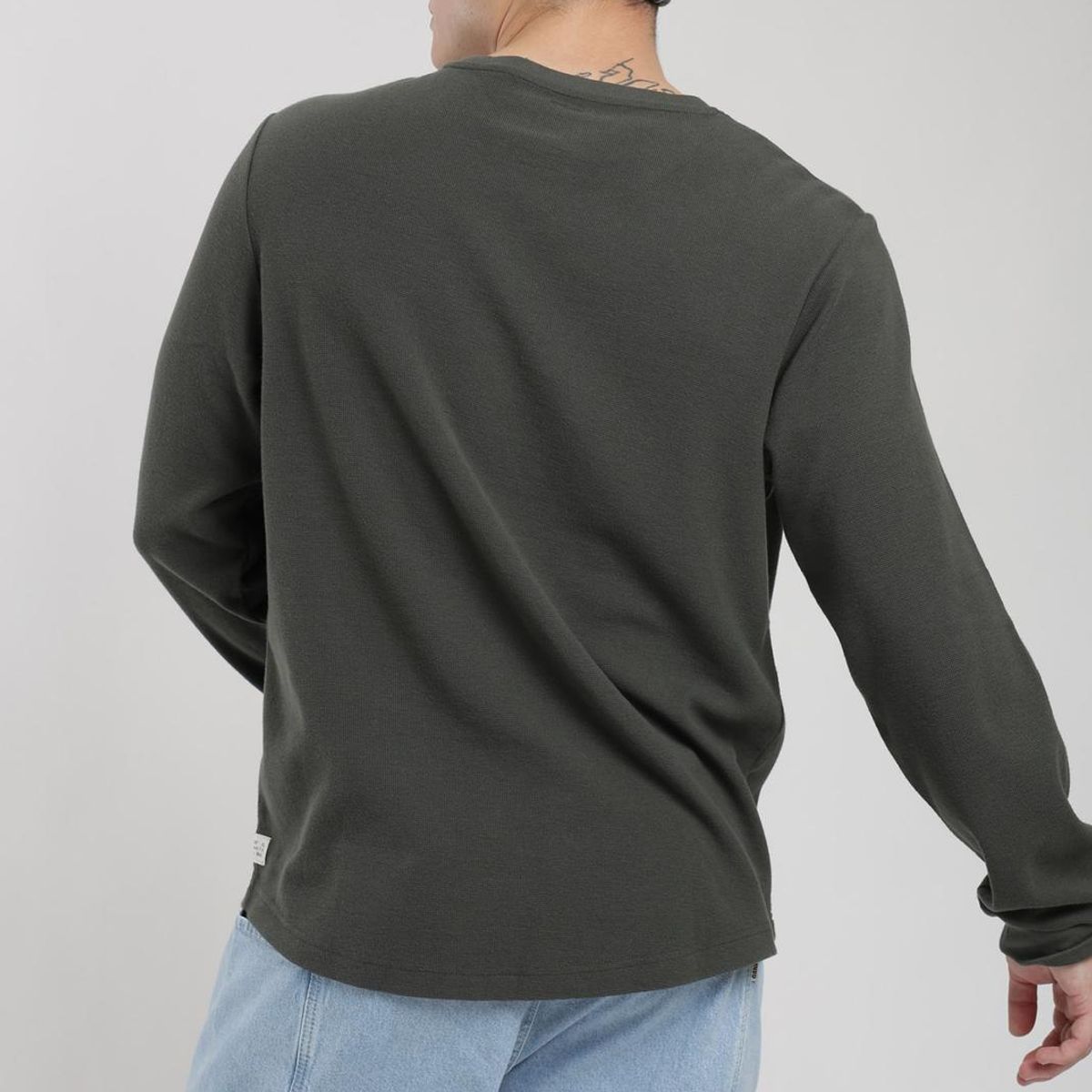 KAYA UNITE - Polera Manga Larga Algodón Waffle Hombre