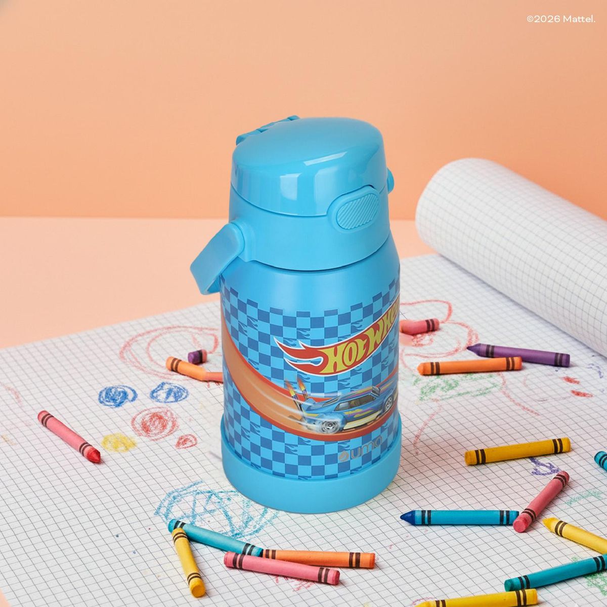 UMA - Botella Térmica Niños Hot Wheels Race 450ml Acero Inox UMA