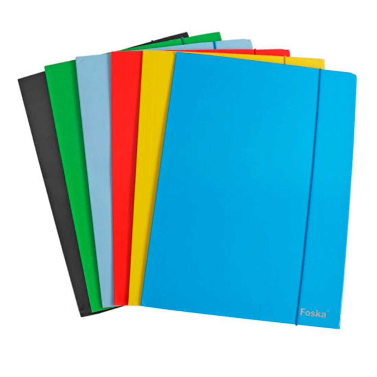 FOSKA - Carpeta Cartón Pastificado 600grs. A4 con Elástico  HF2902A FOSKA