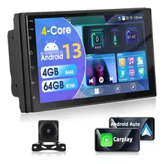 GENERICO - Radio Auto 2 Din 7 4+64g Wifi Gps Android 13.0 + Cámara