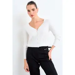 IO - Chaleco Liso Mujer Crudo