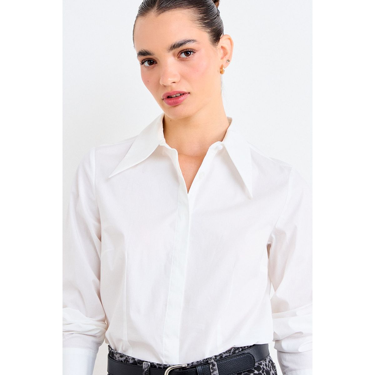 IO - Blusa Lisa Mujer Crudo Io