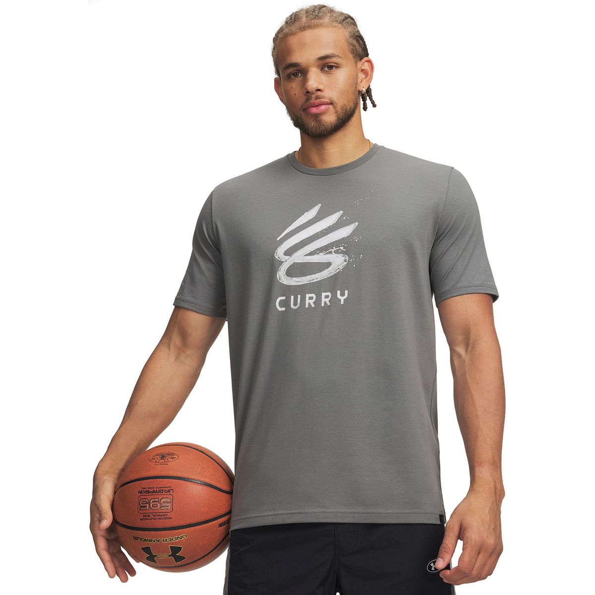 UNDER ARMOUR - Polera M/C Hombre Curry Splash Wordmark Polera Verde UNDER ARMOUR