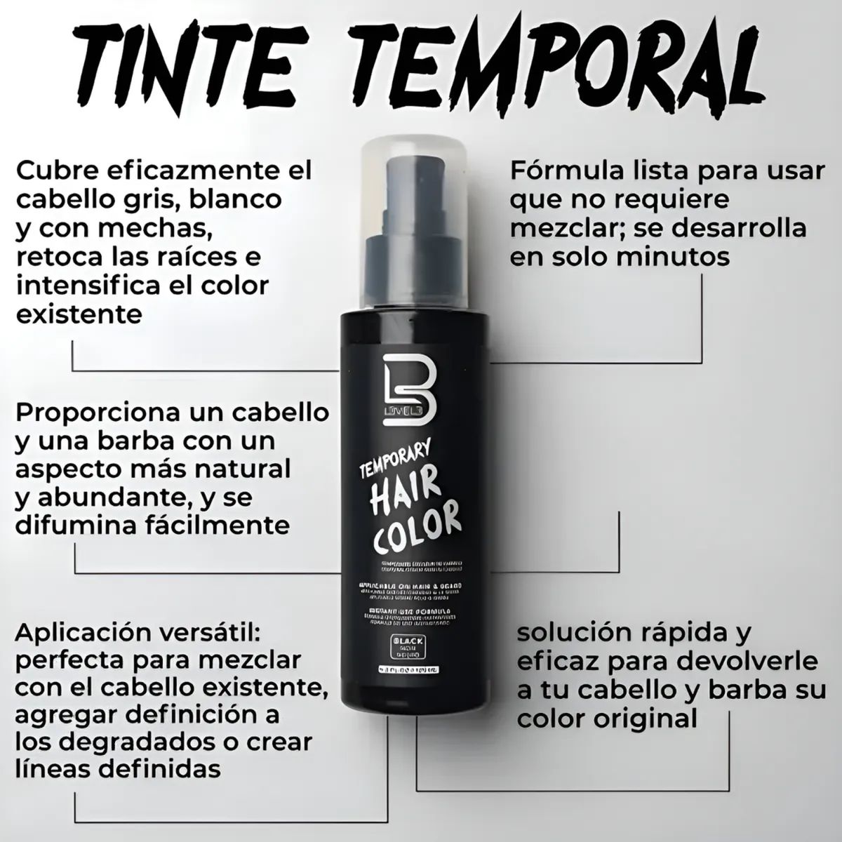 NISHMAN - Tinte Para Barba Color Negro Level 3 Tono 1 Negro