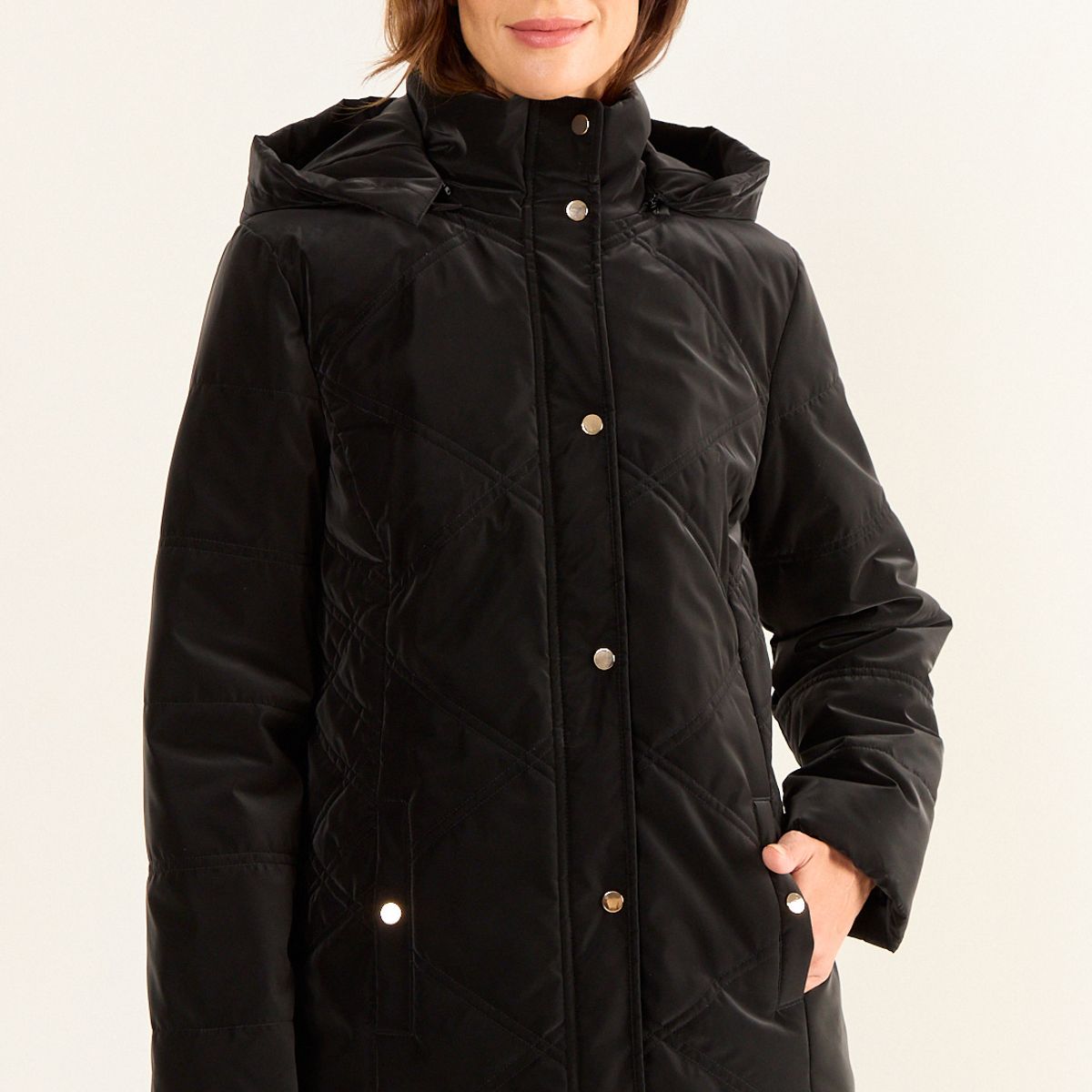MA GRIFFE - Parka Con Gorro Mujer Negro Magriffe