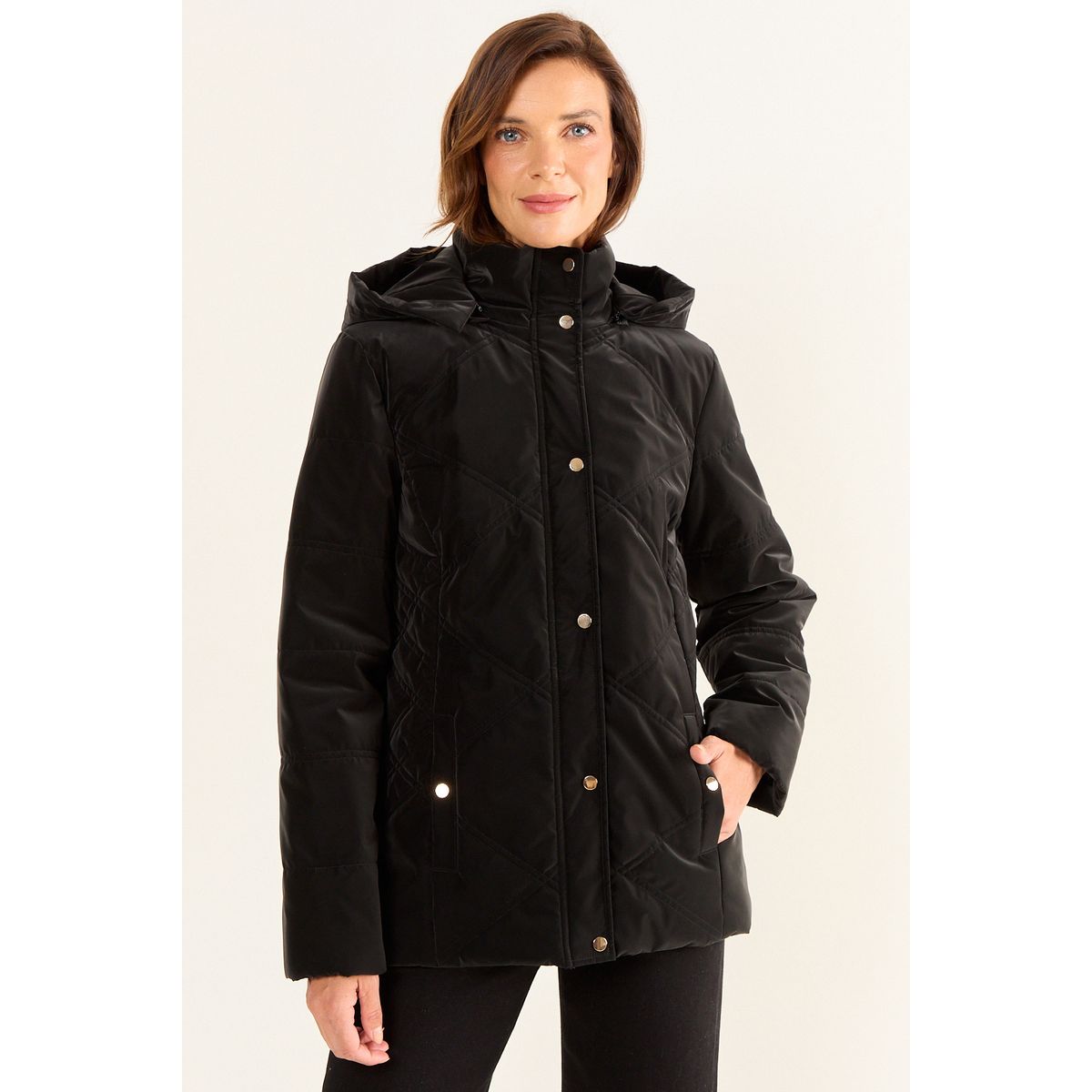 MA GRIFFE - Parka Con Gorro Mujer Negro Magriffe