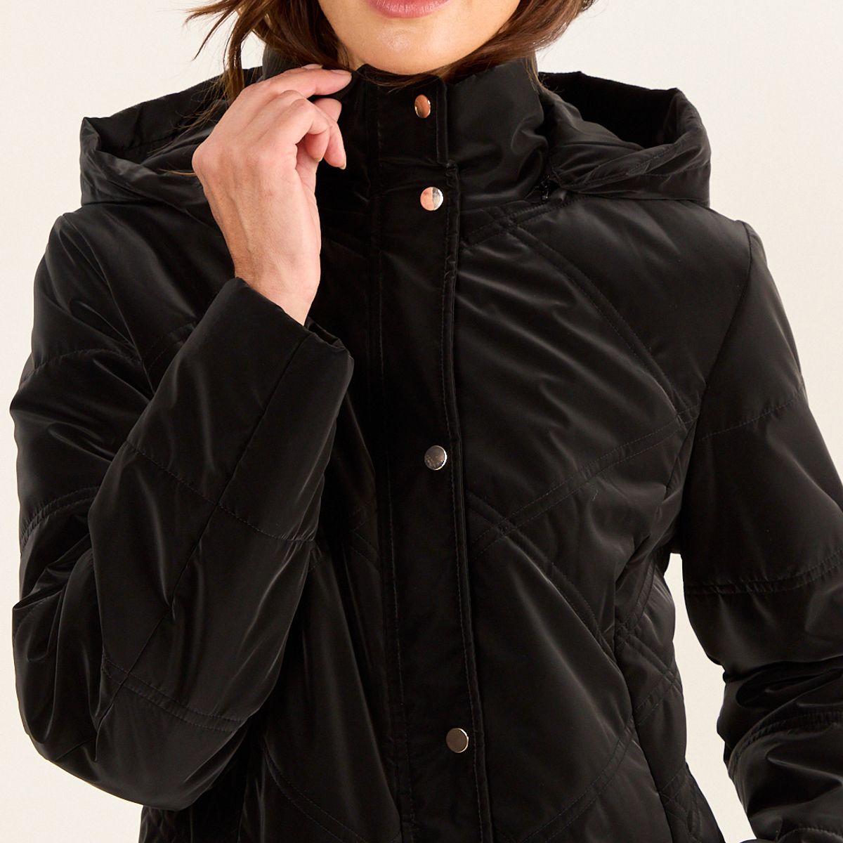 MA GRIFFE - Parka Con Gorro Mujer Negro Magriffe