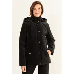 MA GRIFFE - Parka Con Gorro Mujer Negro Magriffe