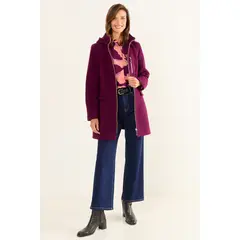 MA GRIFFE - Chaqueton Tipo Montgomery Mujer Morado Magriffe