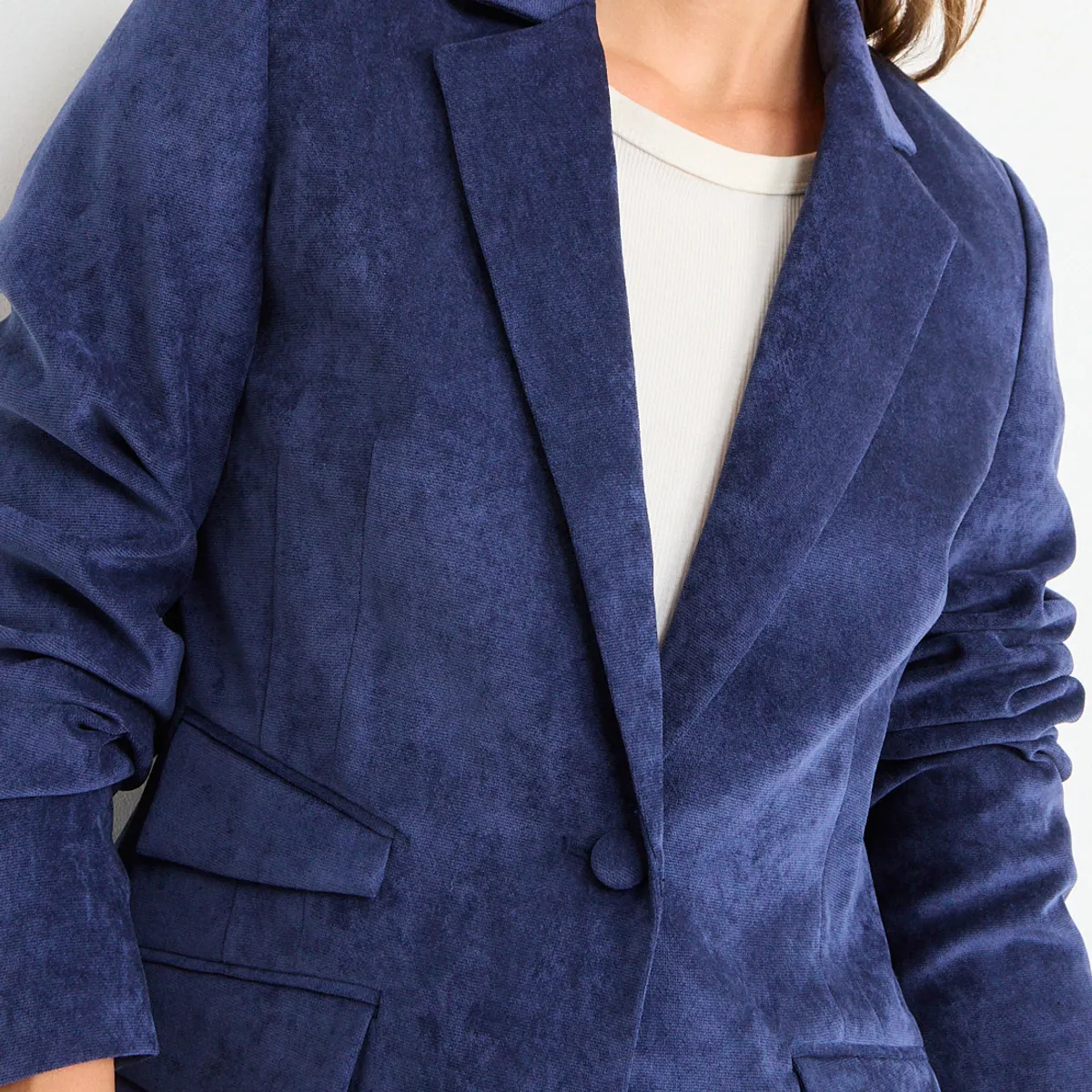 IO - Blazer Liso Mujer Azul Io