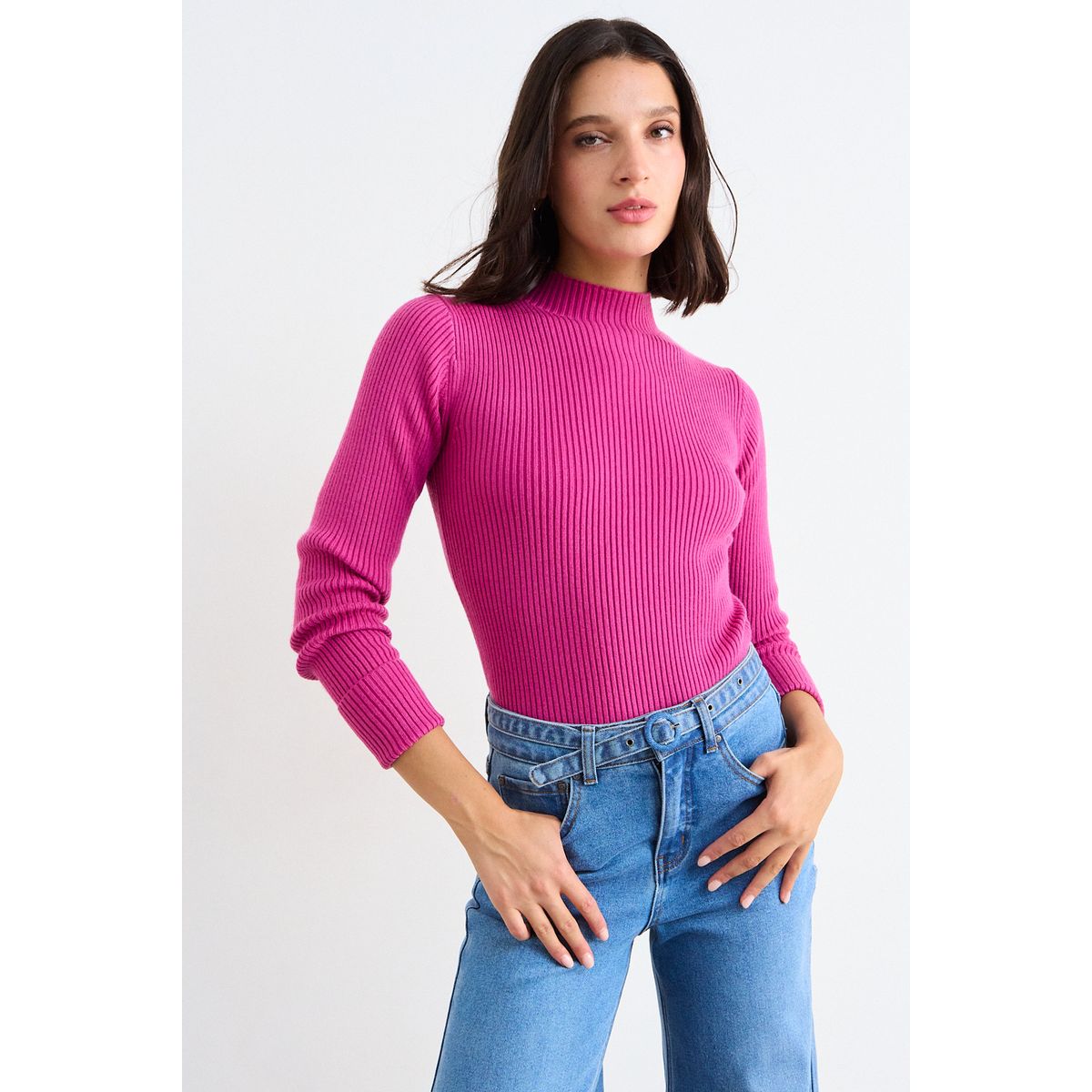 IO - Sweater Liso Mujer Rosa Io