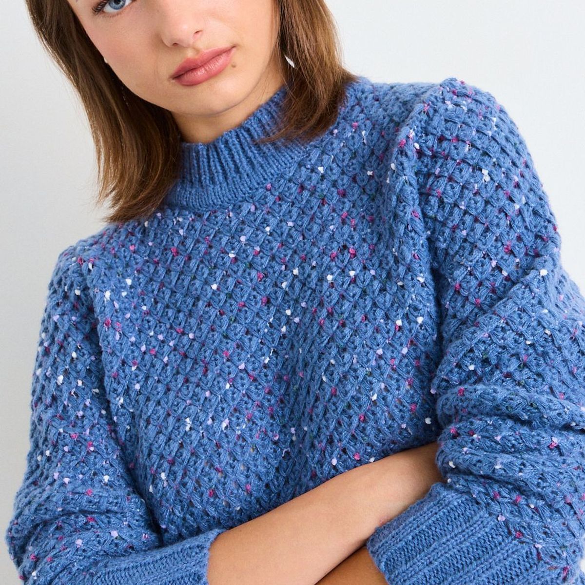 IO - Sweater Liso Mujer Azul Io