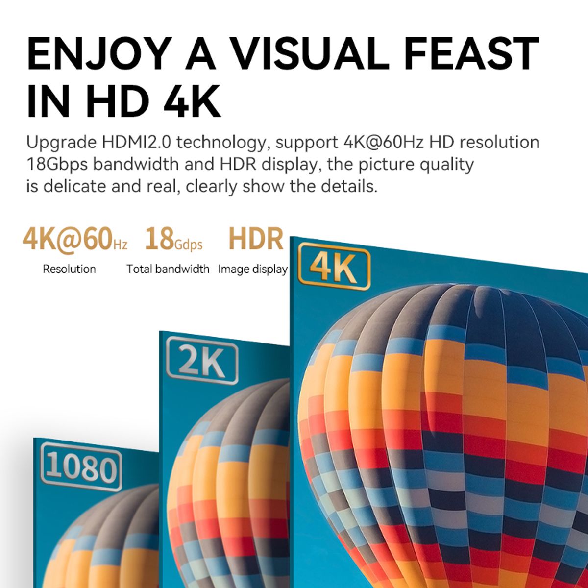GENERICO - Cable Hdmi 4k 60hz V2.0 Certificado Hd Veggieg 18gbps 12bits  15 Mts
