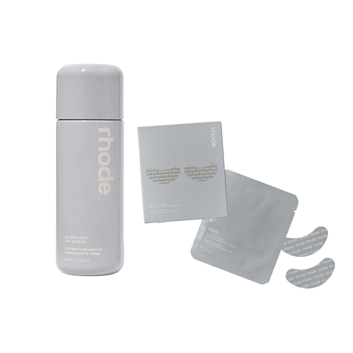RHODE - Duo Set Glazing Milk + Peptide Depuffing Eye Patches - Rhode