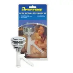 HOFFENS - Boton Superior Cromado 38mm Estanque Wc Descarga Tradicional