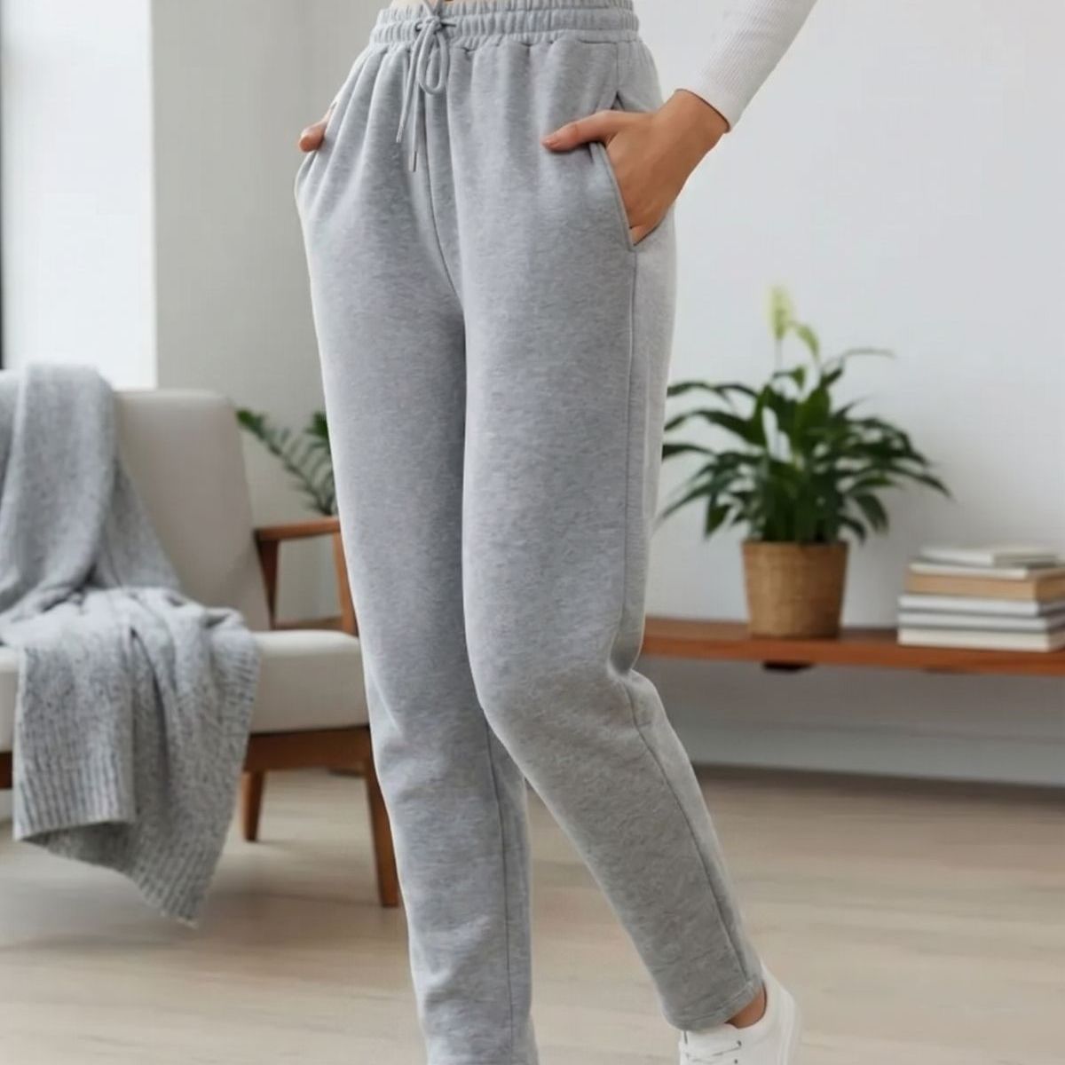LOOK SHOP - Pantalón Jogger Buzo Mujer Algodón Forro Polar 138