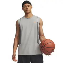 UNDER ARMOUR - Polera S/M Gris Hombre Curry Training Tank Polera