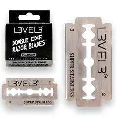 NISHMAN - Hojas De Afeitar Level3 Doble Filos Platinum 100 Unidades