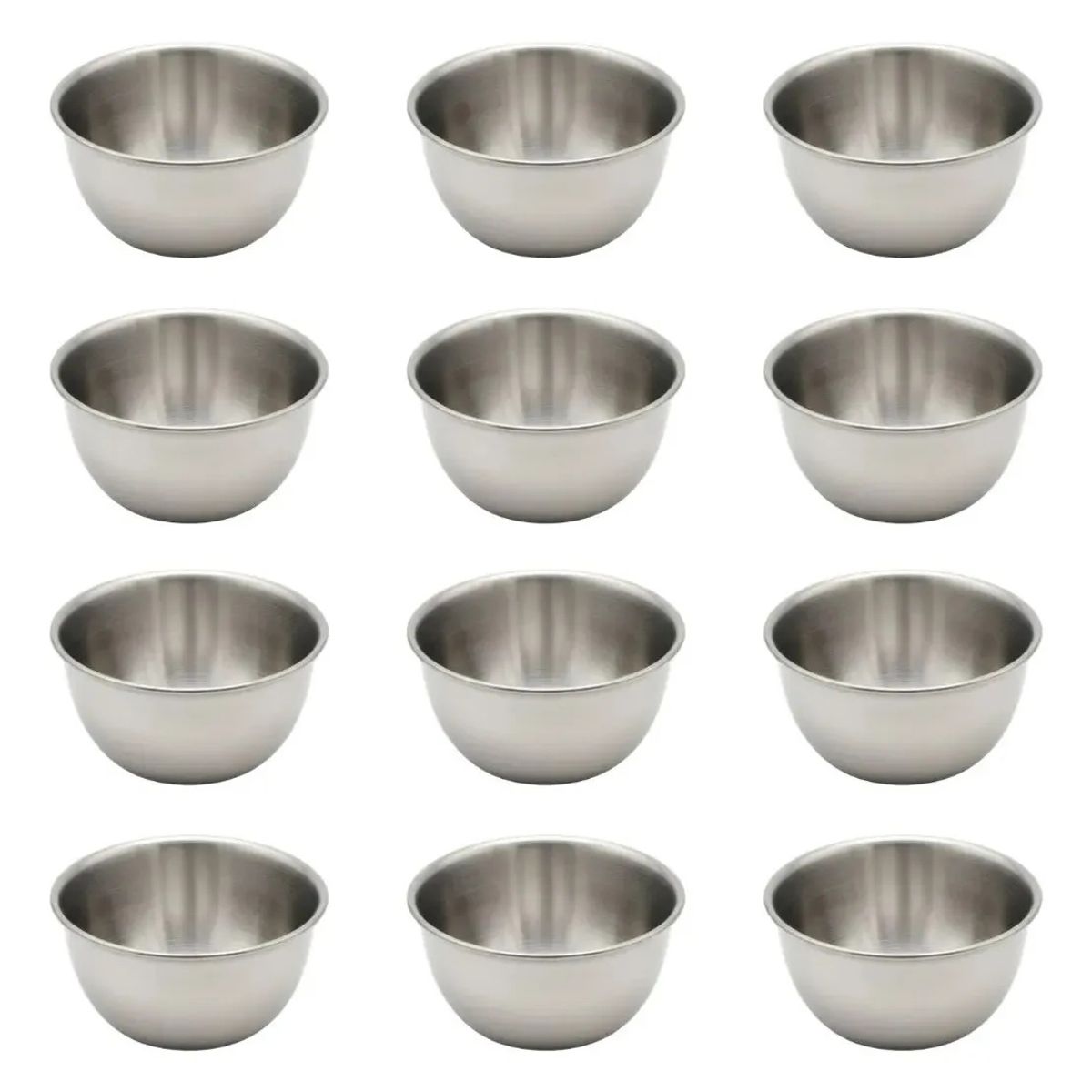 GENERICO - Set 12 Salseras Mini Bowls Metalico Preparacion Reposteria