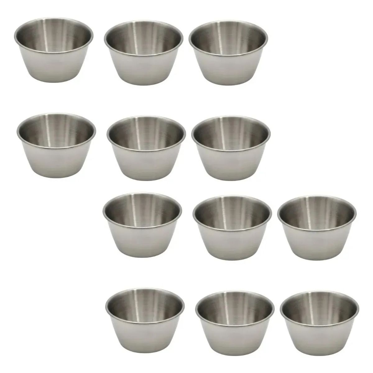 GENERICO - Set 12 Salseras Mini Bowls Metalico Preparacion Reposteria