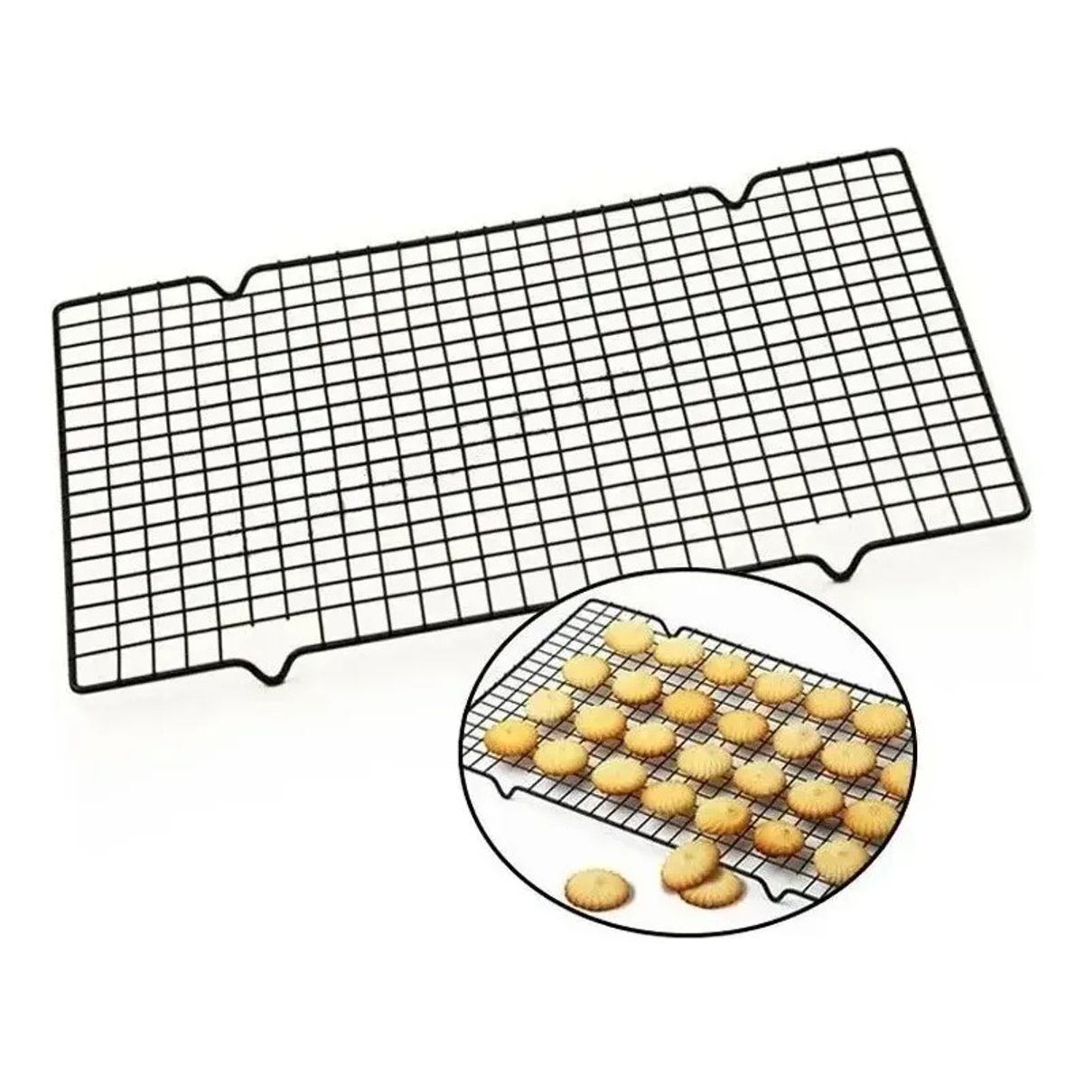 GENERICO - Rejilla Metálica Antiadherente Para Horno Galletas 40x25cm