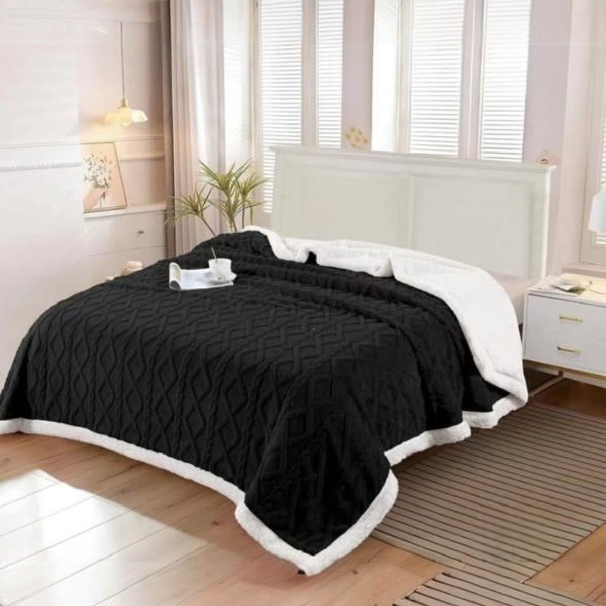 GENERICO - Frazada Con Chiporro TF De Invierno Plaza y Media