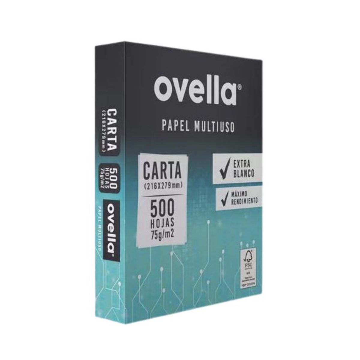 GENERICO - Resma Papel Tipo Carta Ovella - 500 Hojas - 75