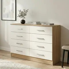 EXIT - Cómoda 8 Cajones 117x41x76 cm Beige -
