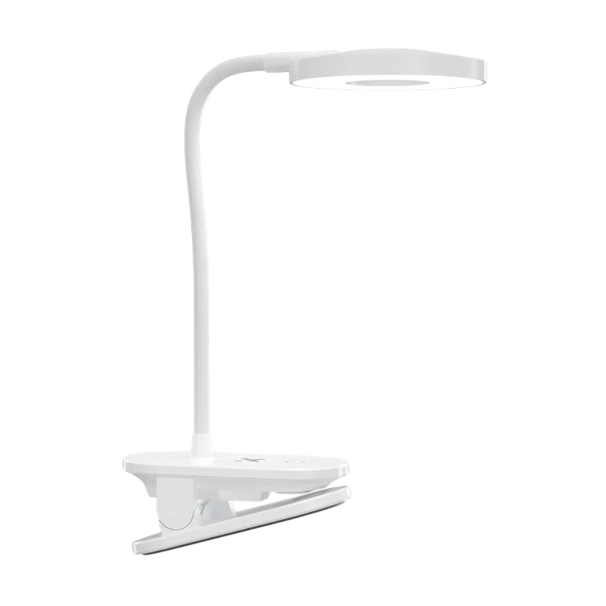 XTECH - Xtech XTA-703 Rechargeable Desk LED Clip Lamp, Lámpara de Escritorio, LED, Recargable, USB-C, 16 LEDs, Control Táctil, Blanco
