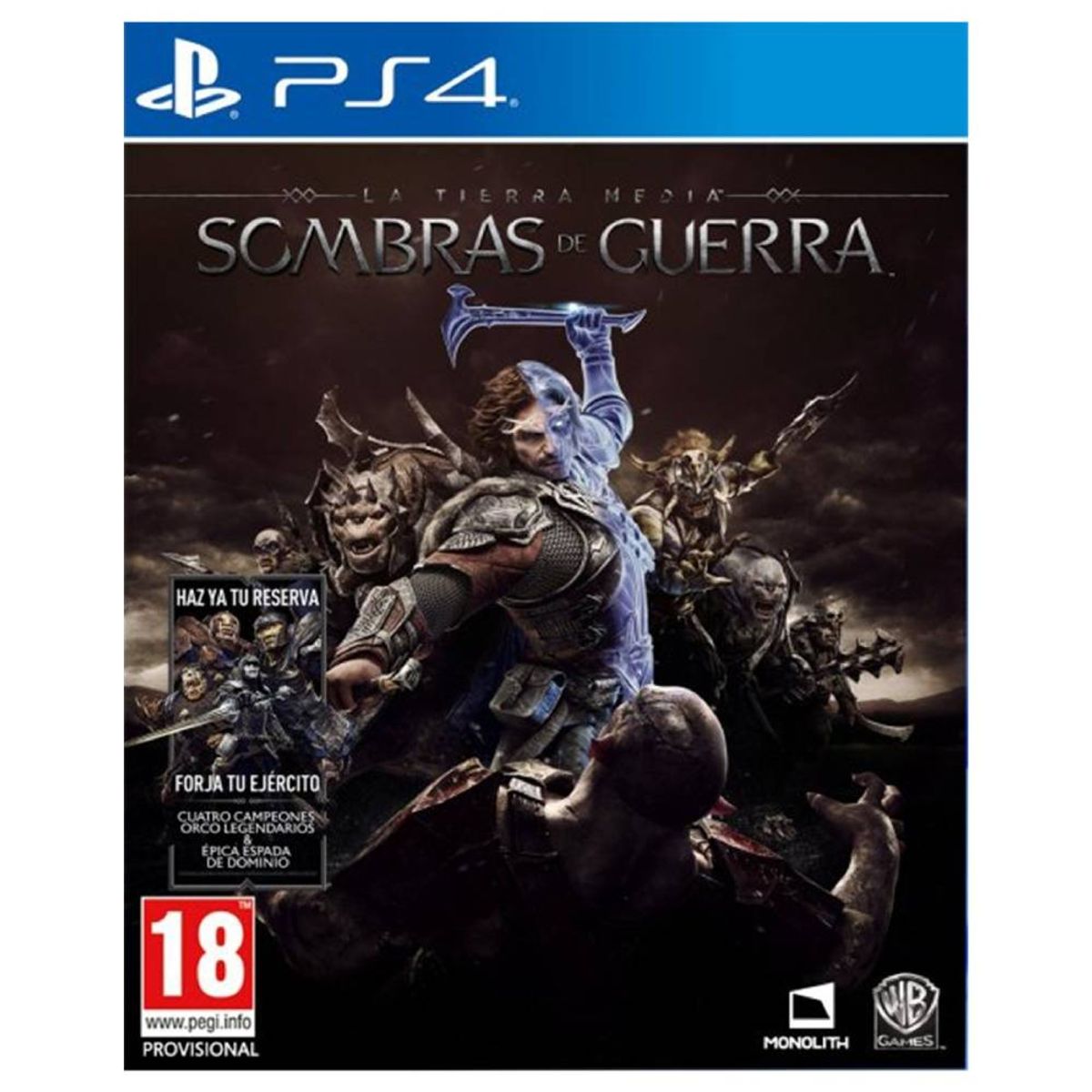 SONY - Middle-earth Shadow Of War - Juego Físico Ps4 - Sniper Game