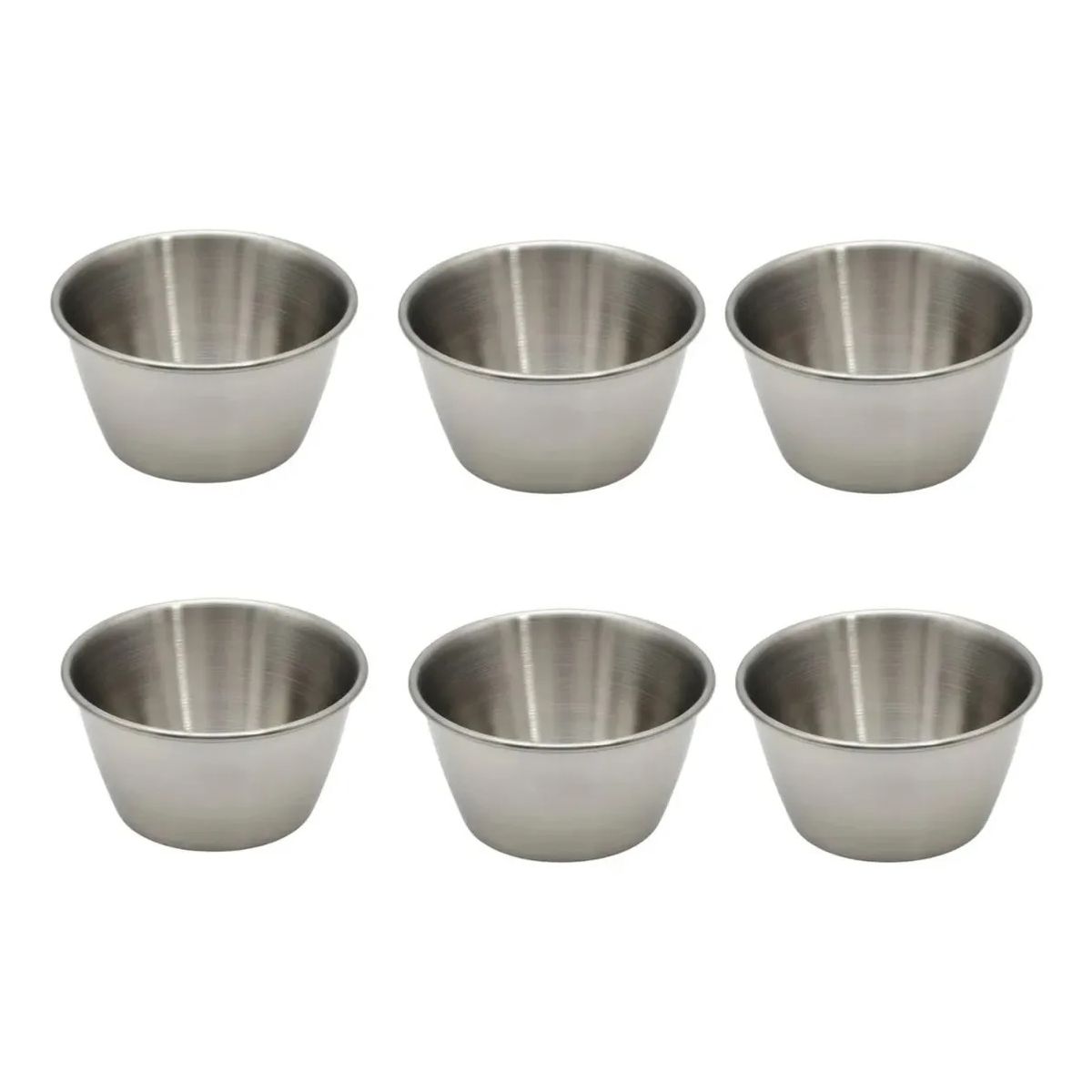 GENERICO - Set 6 Salseras Mini Bowls Metalico Preparacion Reposteria