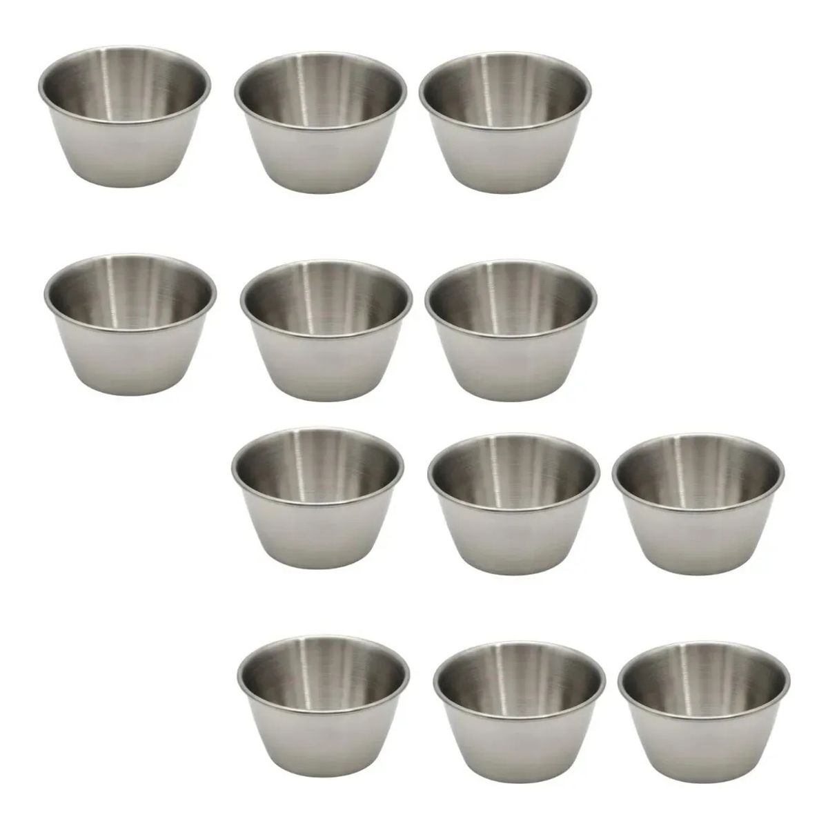 GENERICO - Set 12 Salseras Mini Bowls Metalico Preparacion Reposteria