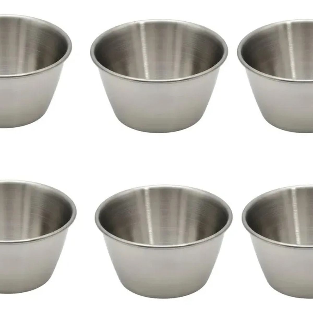 GENERICO - Set 6 Salseras Mini Bowls Metalico Preparacion Reposteria