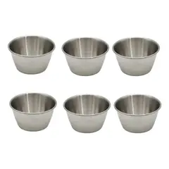 GENERICO - Set 6 Salseras Mini Bowls Metalico Preparacion Reposteria