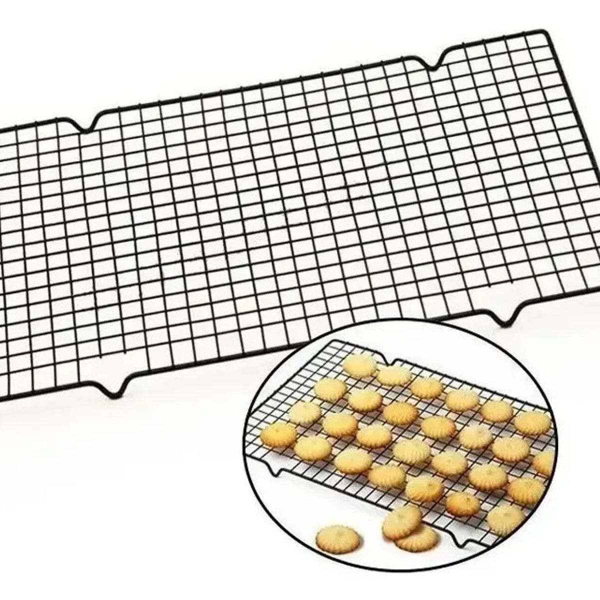 GENERICO - Rejilla Metálica Antiadherente Para Horno Galletas 40x25cm