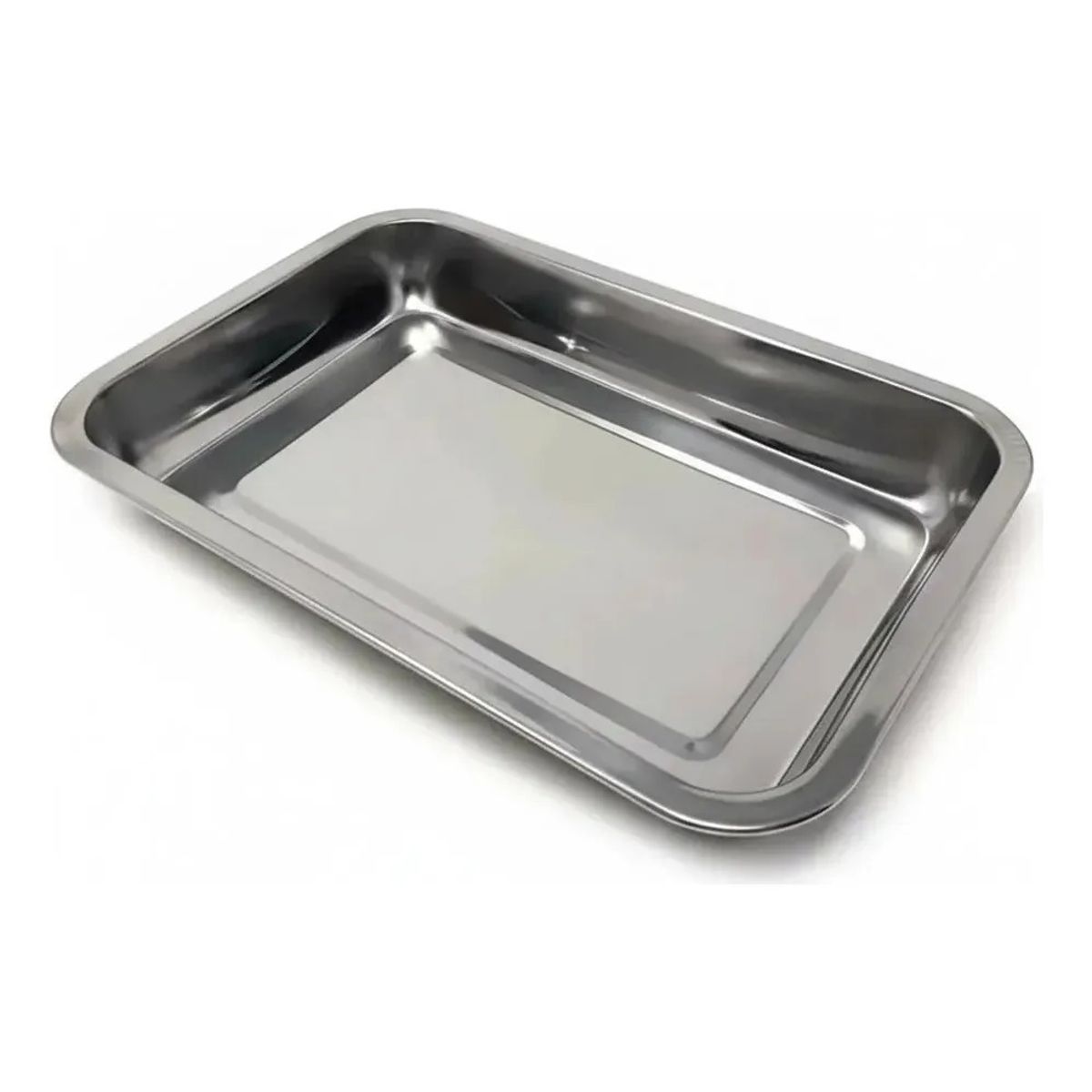 GENERICO - Bandeja Fuente Multiusos de Acero Inoxidable  32x22x5cm