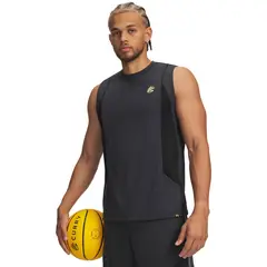 UNDER ARMOUR - Polera S/M Hombre Curry Training Tank Polera Gris