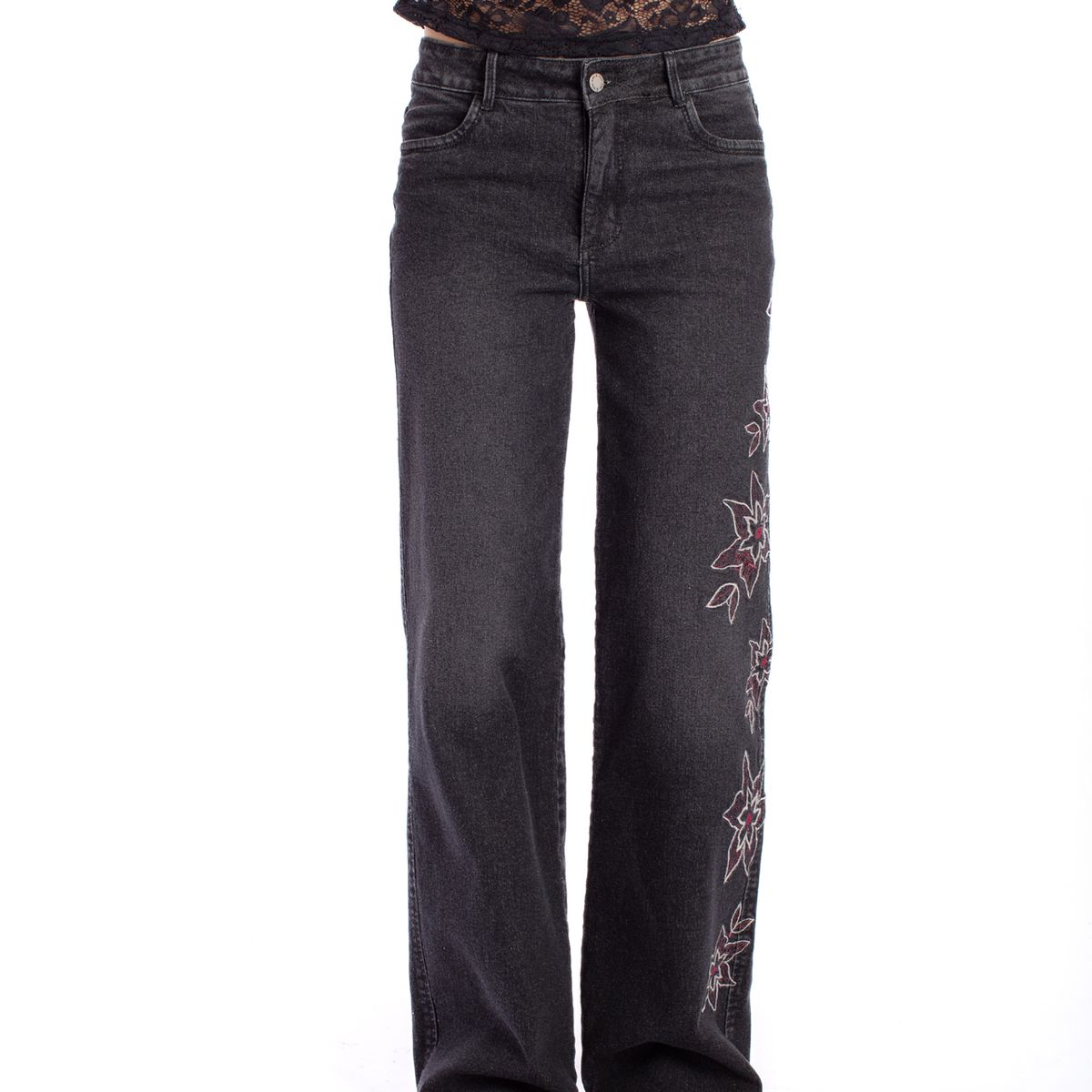 EFESIS - Jeans Wide Tiro Medio Mujer