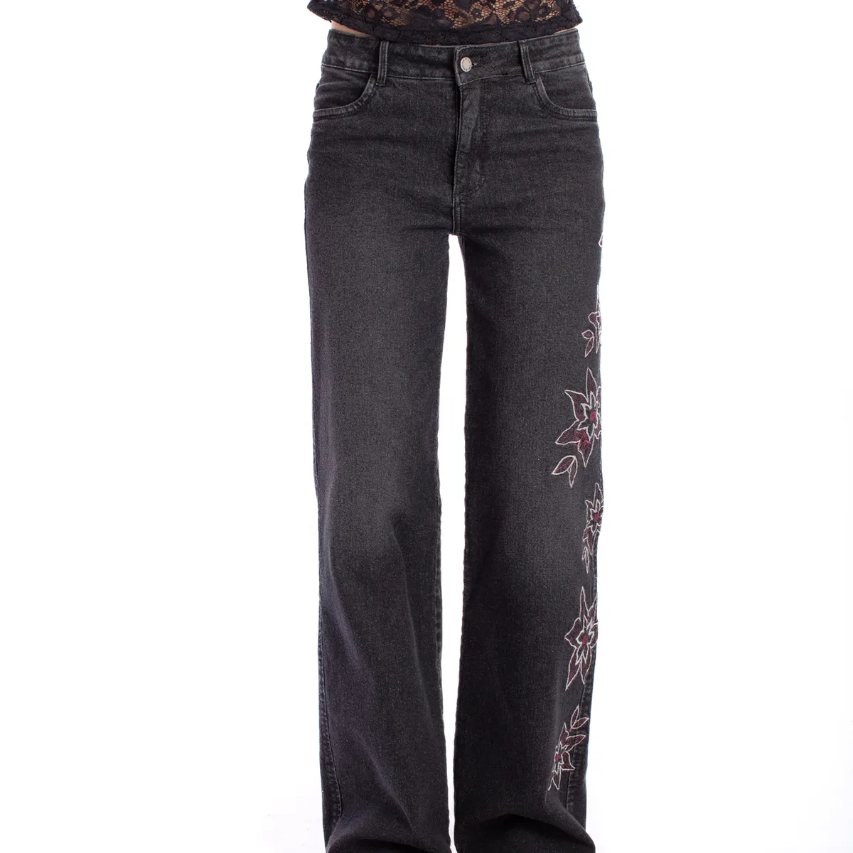 EFESIS - Jeans Wide Tiro Medio Mujer