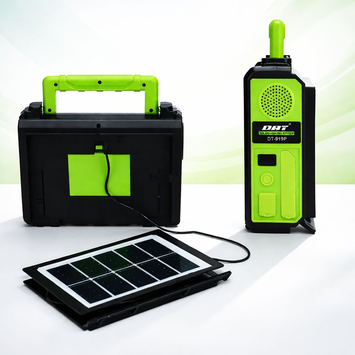 GENERICO - Kit Solar Portátil Con Panel Integrado, Luz Led, Radio Y Bt