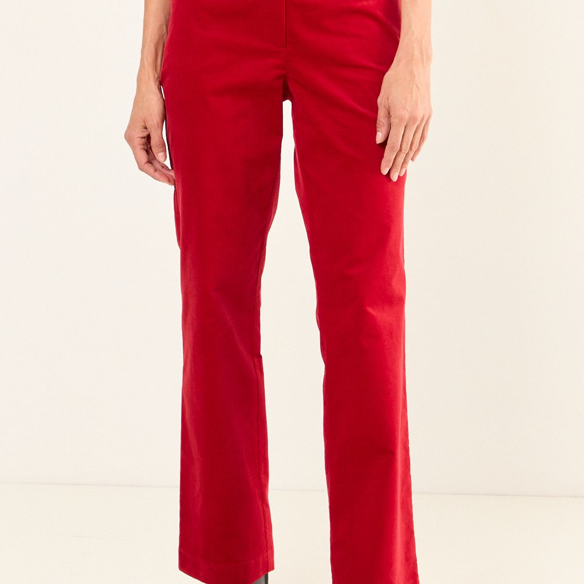 MA GRIFFE - Pantalon Corte Pretina Mujer Rojo Magriffe