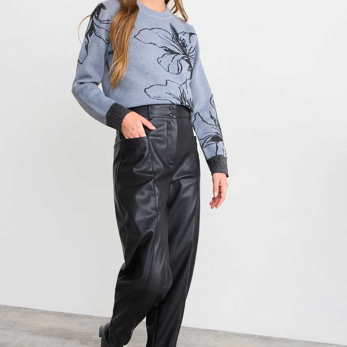 IO - Pantalon Liso Mujer Negro Io