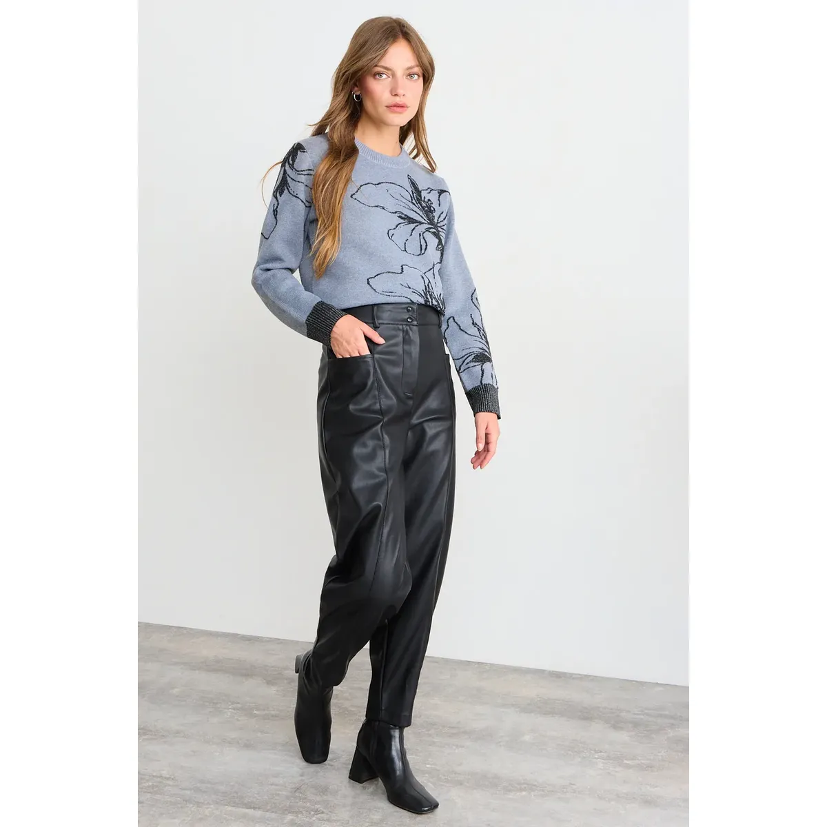 IO - Pantalon Liso Mujer Negro Io