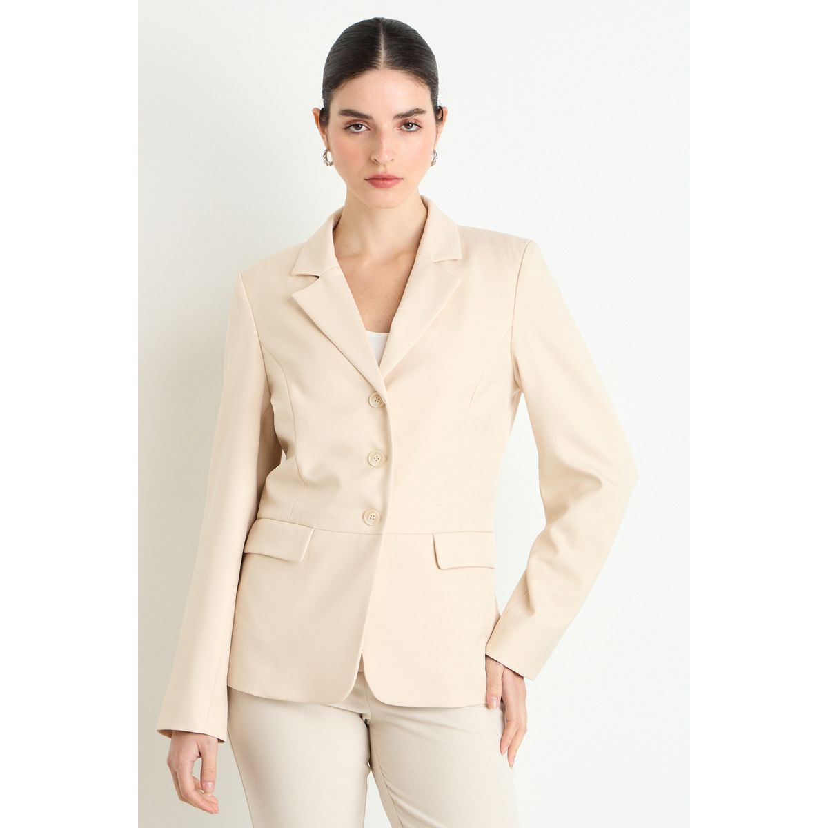 ASH - Blazer Liso Mujer Beige Ash
