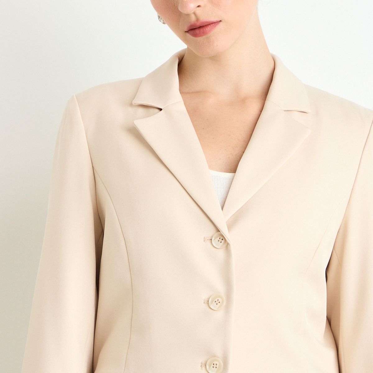 ASH - Blazer Liso Mujer Beige Ash