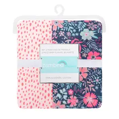 BAMBINO - Set 2 Mantitas Franela Animal Print