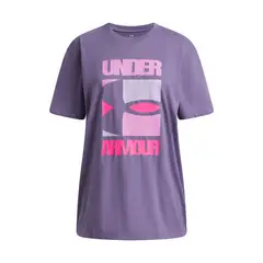 UNDER ARMOUR - Polera M/C Niña G Block Logo Os Ss Polera Morado
