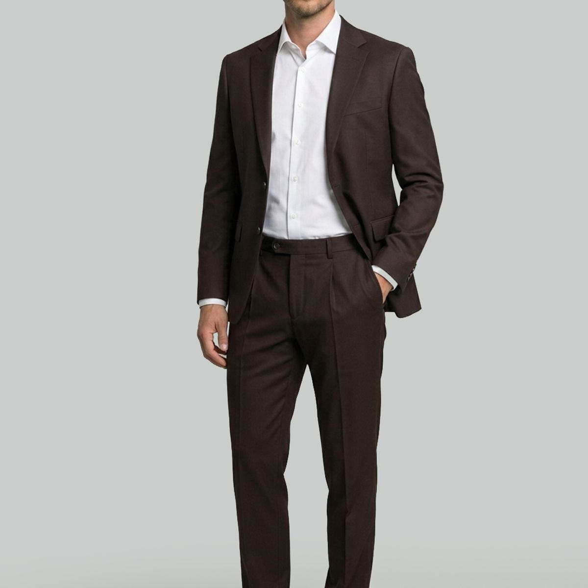 NEW MAN - Pantalón Amberes Brown New Man