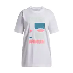 UNDER ARMOUR - Polera M/C Niña G Block Logo Os Ss Polera Blanco